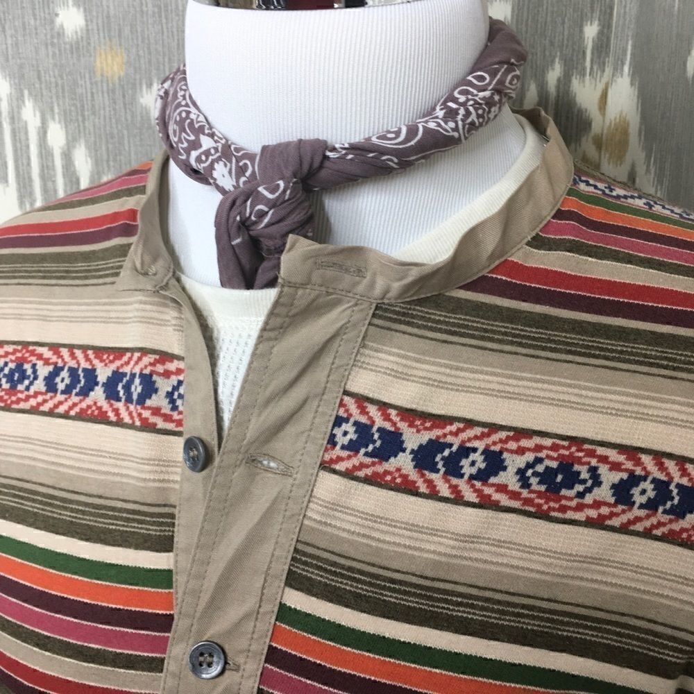 Polo Ralph Lauren Multicolored Southwestern Knit Henley Shirt